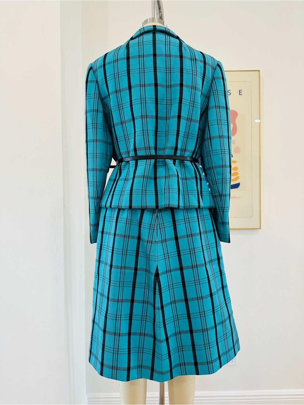 Vintage 60’s/70’s “Mad Men” Plaid Skirt & Jacket Suit - Picture 5 of 16